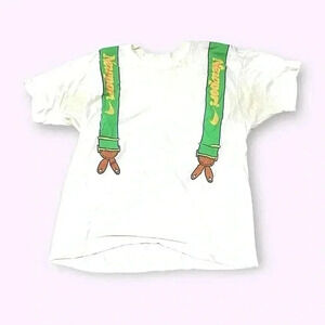VINTAGE Single Stitch Newport Suspender Design Tee Shirt size M